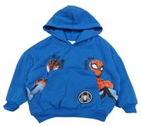 Modrá mikina se Spidermanem a kapucí Marvel