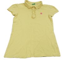 Žluté polo tričko s logem Benetton
