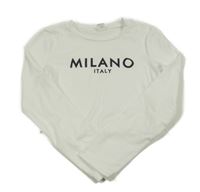 Bílé crop triko s nápisem Shein