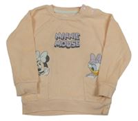 Lososová zamatová mikina s Minnie Tu