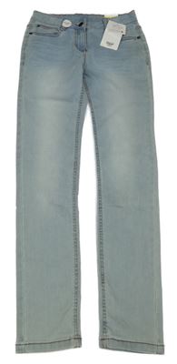 Nové - Světlemodré elastické skinny rifle Yigga