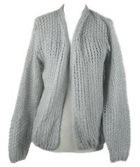 Dámsky sivý pletený vlnený svetrový cardigan Sisters Point