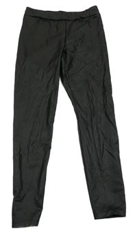 Černé koženkové legíny Calzedonia