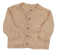 Světlepudrový prepínaci sveter s 3D bodky Tu