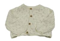 Biely perforovaný prepínaci sveter Next