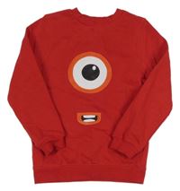 Červená mikina s potlačou Tu