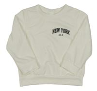 Biela mikina s nápisom shein