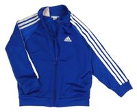 Modrá sportovní propínací mikina Adidas