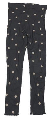 Tmavosivé rebrované bodkovaná é legíny George