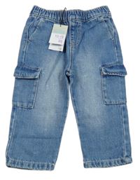 Nové - Modré rifle s vreckami Primark