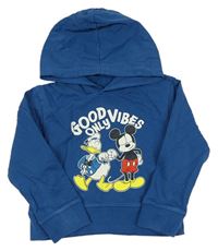 Modrá mikina s Mickeym a kapucňou zn. Disney