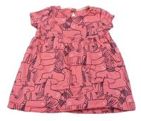 Ružové bavlnené šaty s jednorožcami F&F