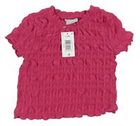 Ružové vzorované crop tričko Matalan