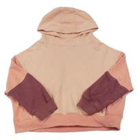 Světlerůžovo-růžová crop mikina s nápisem Next
