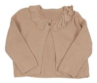 Svetloružový prepínaci sveter s volánikmi Tu