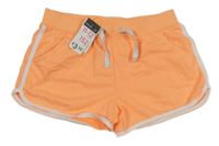 Nové - Neonově oranžové kraťasy s proužky Primark