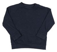 Tmavomodré vzorované triko s klokankou F&F