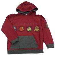 Vínovo-šedá mikina Harry Potter s kapucňou
