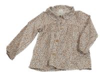 Bílo-skořicová kytičkovaná halenka H&M