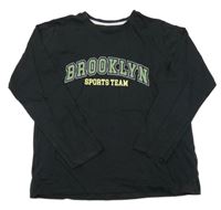 Černé triko s nápisem Matalan