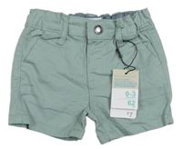 Nové - Svetlomodré plátenné chino kraťasy Primark