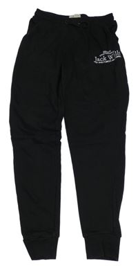Černé tepláky s výšivkou Jack Wills
