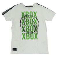 Biele tričko s X-BOX a pruhom George