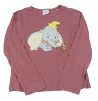 Starorůžovohnědé tričko s Dumbem Disney