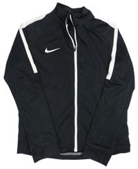 Černo-bílá funkční sportovní propínací mikina s logem Nike