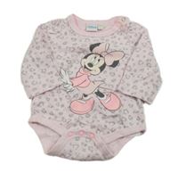 Světlerůžovo-šedé vzorované body s Minnie Disney