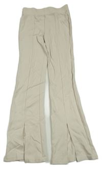 Smotanové flare nohavice Page one young