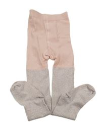 Světlerůžovo-stříbrné silonky H&M