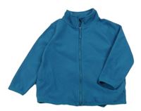 Petrolejová fleecová prepínaci mikina Tu