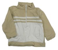 Béžovo-smotanová pruhovaná mikina s pruhmi deolinda