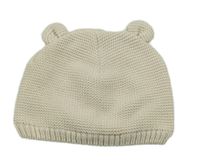 Světlebéžová pletená čepice s oušky C&A