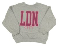 Sivá melírovaná mikina s písmenky Tu