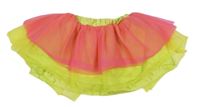 Kostým - Růžovo-zelená tylová sukně