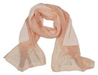 Broskvová trblietavá hodvábneá šál s logem z kamínků Barbie