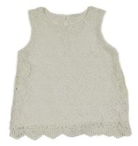 Bílý květovaný krajkový halenkový top F&F