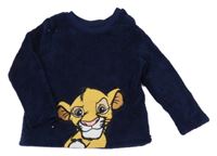 Tmavomodrá huňatá mikina so Simbou PRIMARK