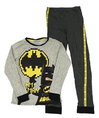 Sivo-tmavosivé pyžama s Lego Batmanem Tu