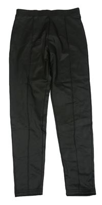 Černé koženkové legíny Primark