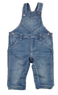 Modré na traké rifle so srdcem H&M