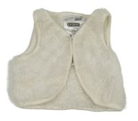 Smotanová kožušinová vesta Ergee