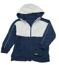 Tmavomodro-biela prepínaci mikina s kapucňou George