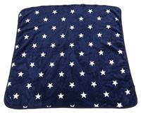 Tmavomodrá chlupatá deka s hvězdami