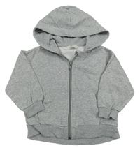 Sivá melírovaná prepínaci mikina s kapucňou H&M