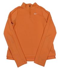 Korálová sportovní funkční mikina s logem Nike