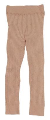 Ružové melírované rebrované pletené legíny Papagino