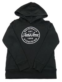 Čierna mikina s nápisom a kapucňou Jack & Jones